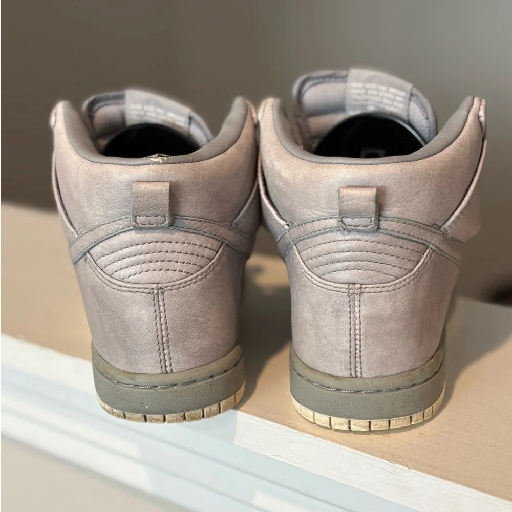 Nike Dunk High Skinny Premium Gray Cream Shoes Sneakers Youth 3.5Y Womens 5